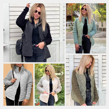 ❄️Winter Specials❄️Women's Knit Patchwork Puffy Jacket